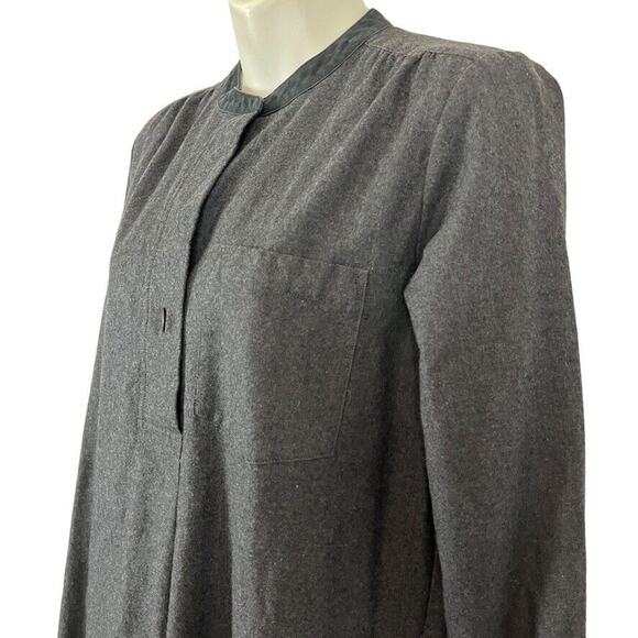 Madwell Womens Charcoal Gray Wool Blend Stretch Shirt Shift Dress sz Small S - Picture 8 of 16